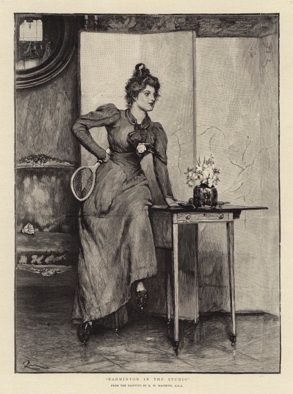 Stüdyoda Badminton by Robert Walker Macbeth