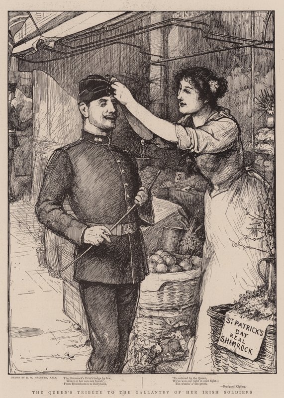 Kraliçenin İrlandalı Askerlerinin Yiğitliğine Övgüsü by Robert Walker Macbeth