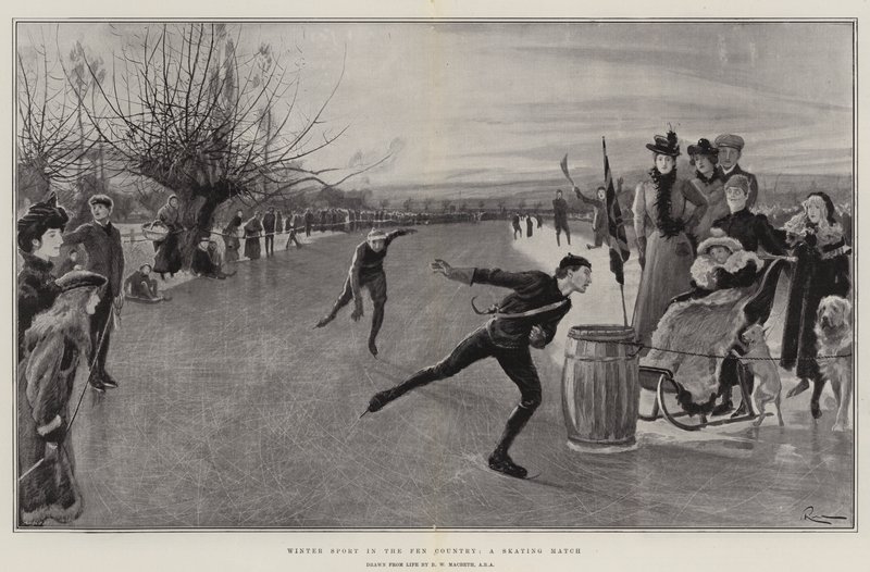 Fen Ülkesinde Kış Sporları, Bir Paten Maçı by Robert Walker Macbeth