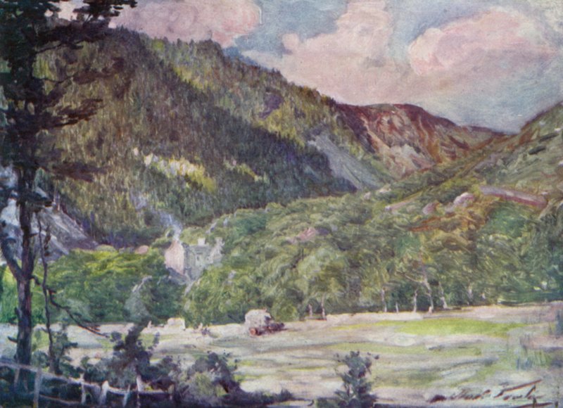 Portmadoc yakınlarında bir Hayfield (renkli taş) by Robert (after) Fowler