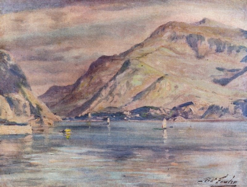 Cwm-y-Glo'dan Snowdon (renkli taş) by Robert (after) Fowler
