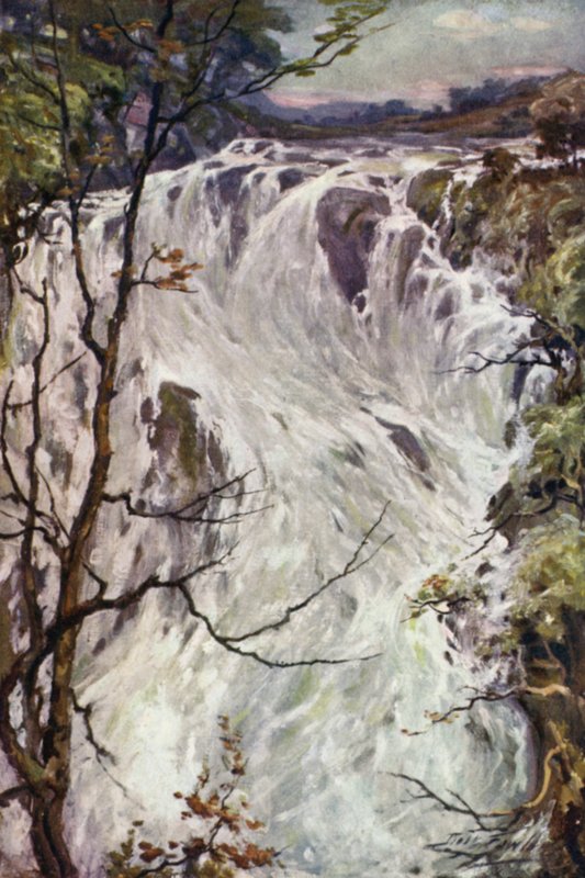 Swallow Falls, Bettws-y-Coed (renkli taş) by Robert (after) Fowler