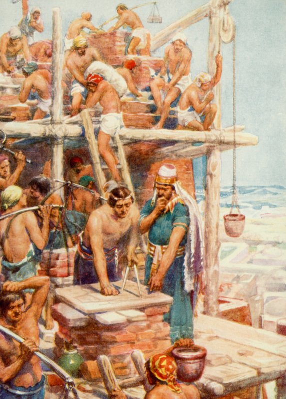 Babil Kulesi (renkli taş) by Robert Ambrose Dudley