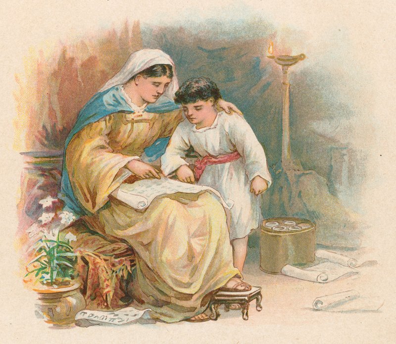 Timoteos ve annesi by Robert Ambrose Dudley