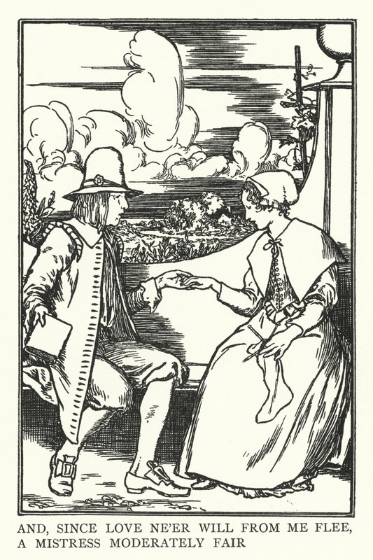 Ve aşk benden asla kaçmayacağından, orta dereceli bir metres (lito) by Robert Anning Bell