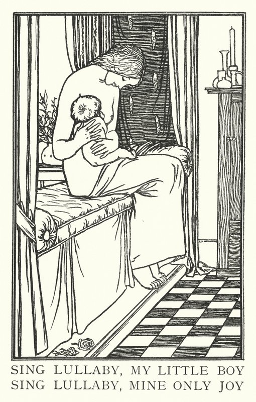 Ninni söyle küçük oğlum, ninni söyle, benim tek neşem (lito) by Robert Anning Bell