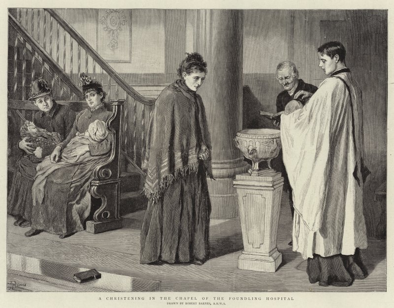 Foundling Hastanesi Şapelinde Bir Vaftiz by Robert Barnes