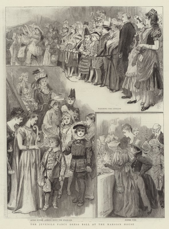 Köşkteki Çocuk Süslü Elbise Balosu by Robert Barnes