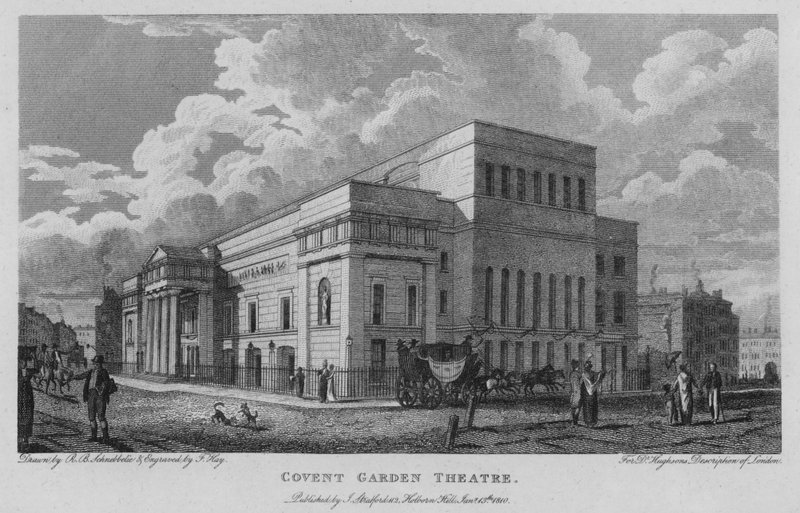 Covent Garden Tiyatrosu (gravür) by Robert Blemell (after) Schnebbelie