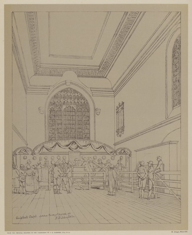 Guildhall Şapeli, Londra Şehri by Robert Blemell (after) Schnebbelie