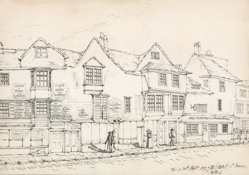 Fenchurch Street, Londra, 1817 (kağıt üzerine mürekkep) by Robert Blemell Schnebbelie