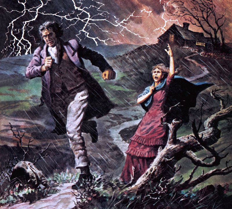Heathcliff ve Cathy, Uğultulu Tepeler romanından by Robert Brook