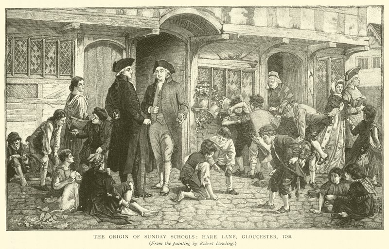 Pazar Okullarının Kökeni, Hare Lane, Gloucester, 1780 by Robert Dowling