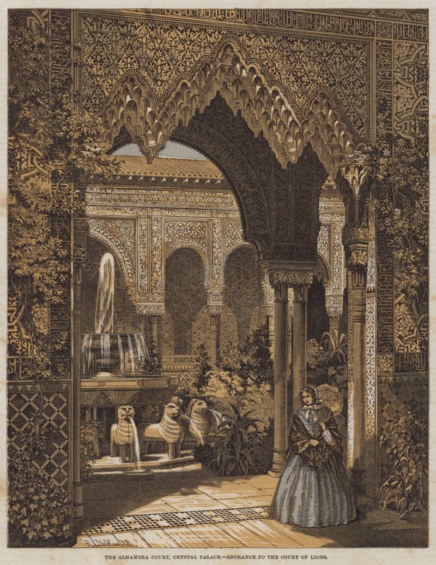 Alhambra Mahkemesi, Kristal Saray, Aslanlar Avlusu Girişi by Robert Dudley