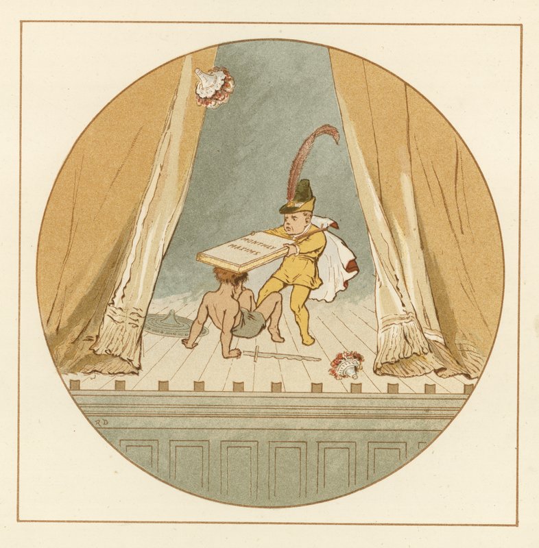 Sahnede kavga eden iki küçük çocuk by Robert Dudley