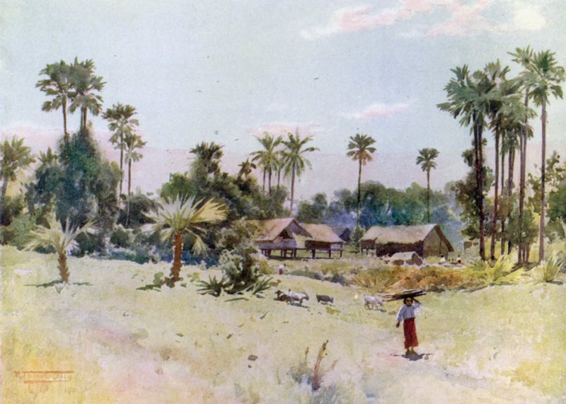 A Burmese Hamlet  by Robert George Talbot Kelly