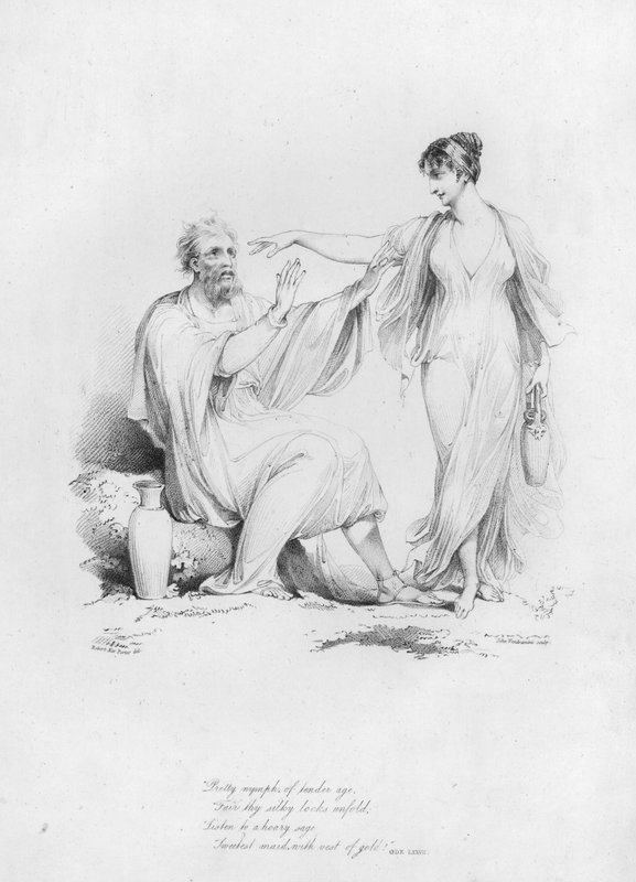 Anacreon, Ode 77 (gravür) by Robert Kerr (after) Porter