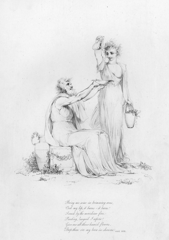 Anacreon, Ode XVIII (gravür) by Robert Kerr (after) Porter