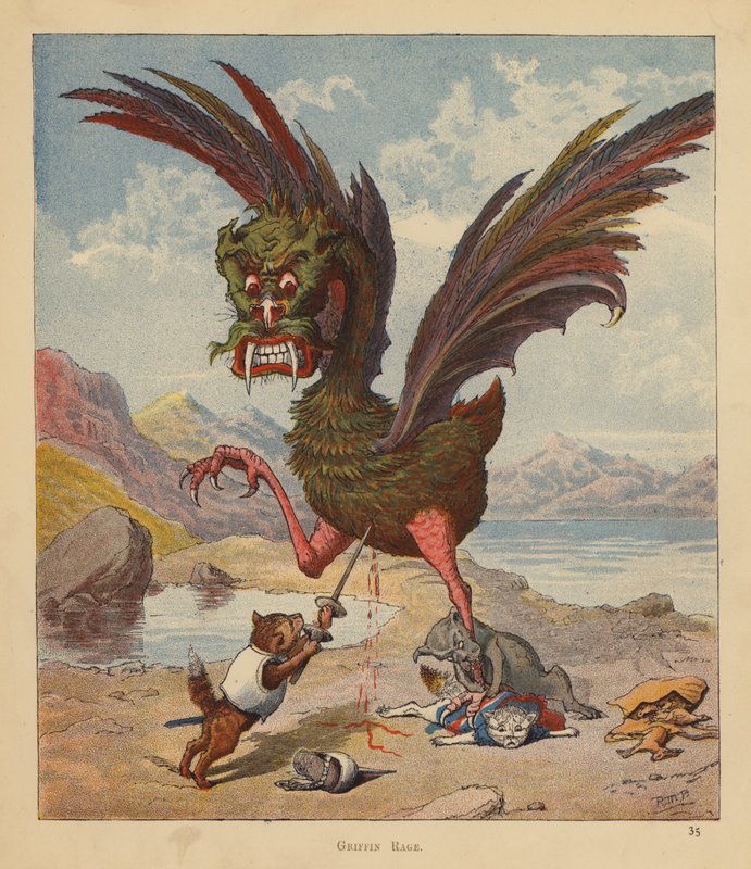 The Kitten Pilgrims: Griffin Rage (renkli taş) by Robert Michael Ballantyne