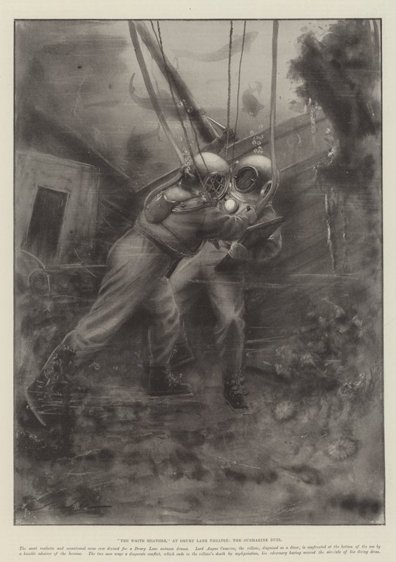 The White Heather, at Drury Lane Theatre, the Submarine Duel  by Robert Sauber