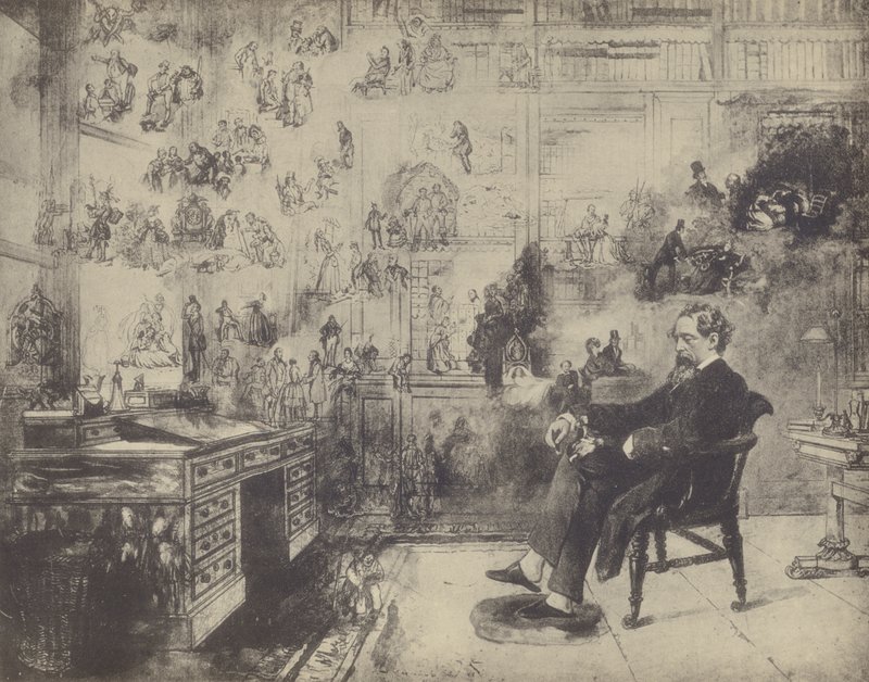 Dickens Hatırası (lito) by Robert William Buss