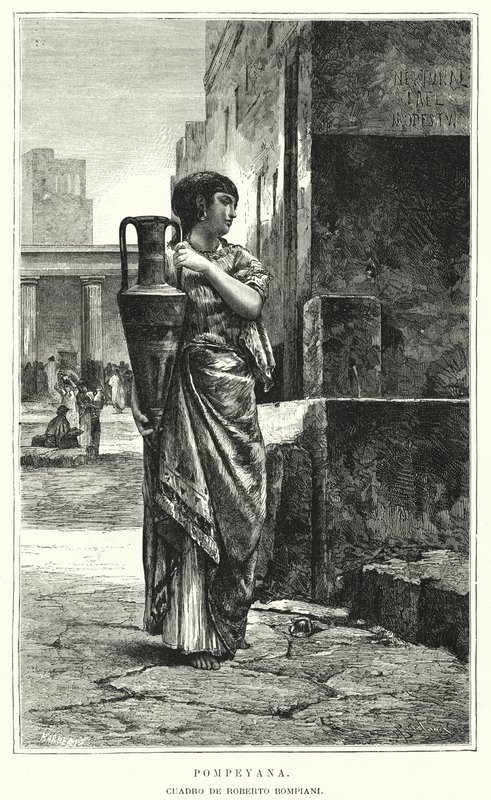 Pompeii Kadını (taş) by Roberto Bompiani