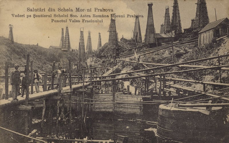 Petrol kuyuları, Moreni, Romanya by Romanian School