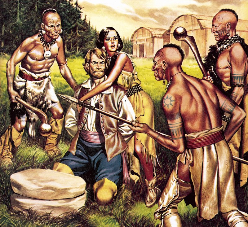Kaptan John Smith ve Pocahontas by Ron Embleton