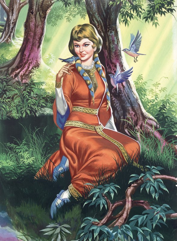 Maid Marian (kağıt üzerine guaj) by Ron Embleton
