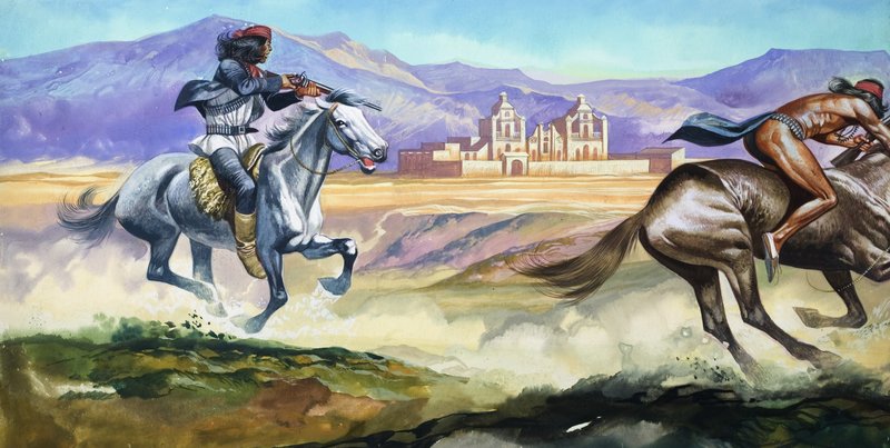 Amerikan Yerlileri (kağıt üzerine guaj) by Ron Embleton