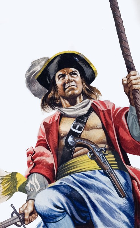Sir Henry Morgan (kağıt üzerine guaj) by Ron Embleton