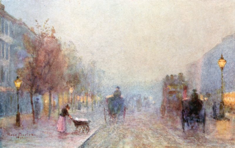 Sisli Bir Akşamda Brompton Yolu by Rose Maynard Barton