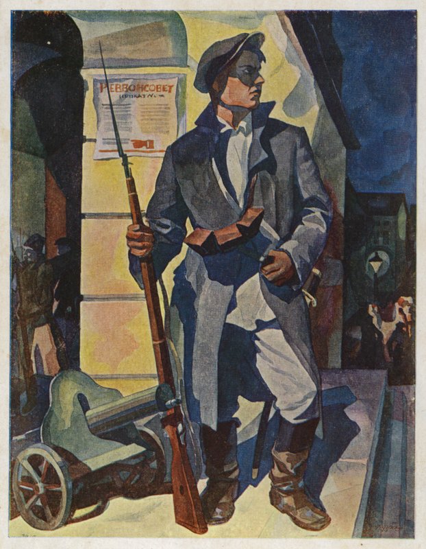 1917 Ekim gecesi, Smolny, St Petersburg, c1929 by Rudolph Frenz