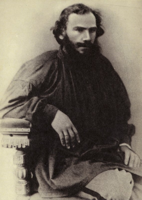LN Tolstoi, Moskova, 1868 by Russian Photographer
