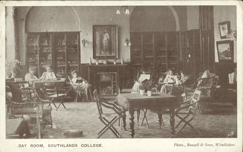 Gündüz odası, Southlands College, Roehampton, Londra (s/b fotoğraf) by Russian Photographer
