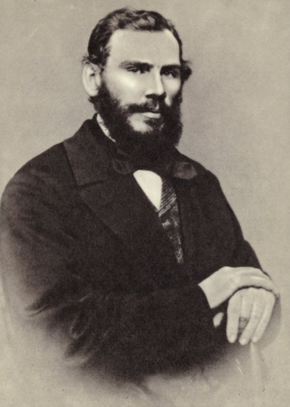 LN Tolstoy, Moskova, 1862 by Russian Photographer