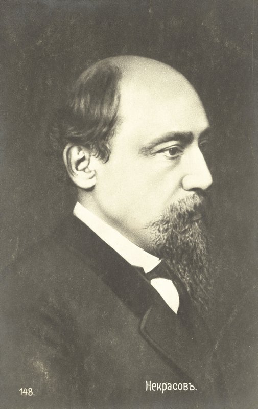 Nikolay Nekrasov, Rus şair (s/b fotoğraf) by Russian Photographer