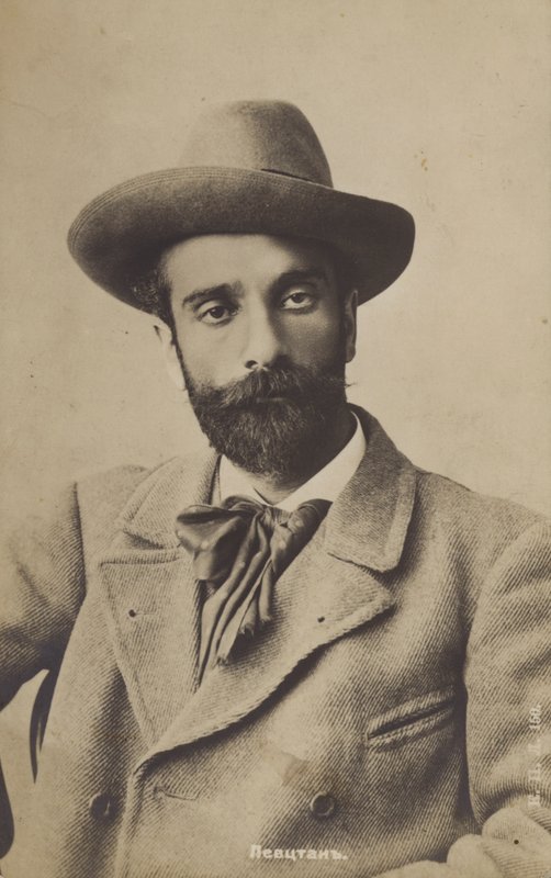 Rus ressam Isaac Levitan, Yahudi Litvanyalı-Rus ressam, 19. yüzyılın sonlarında by Russian Photographer