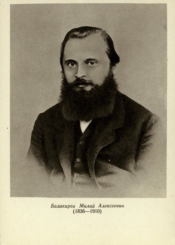 Mily Alexeyevich Balakirev, Rus piyanist, orkestra şefi ve besteci (1836-1910) by Russian School