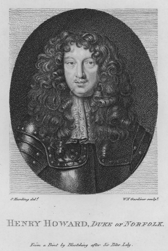 Henry Howard, Norfolk Dükü (gravür) by S. (after) Harding