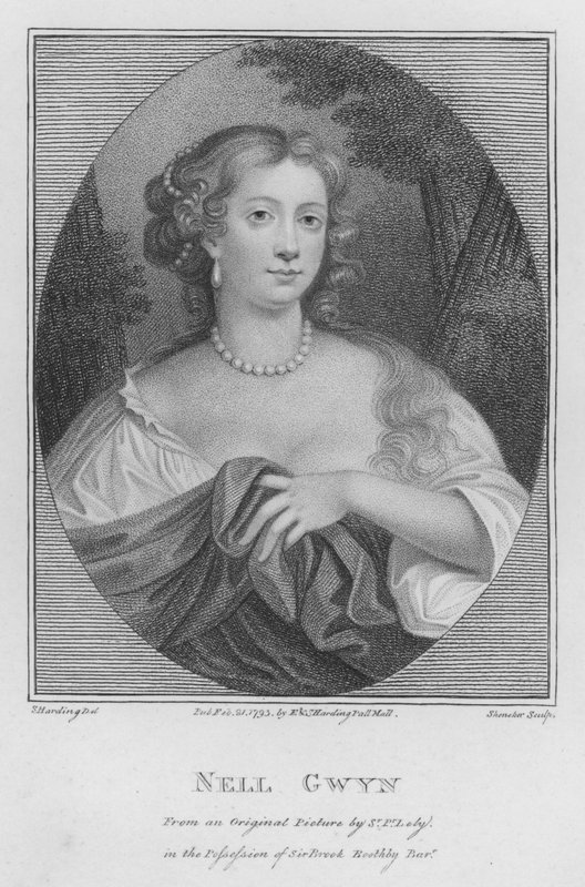 Nell Gwyn (gravür) by S. (after) Harding