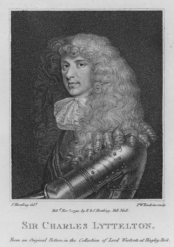 Sir Charles Lyttelton (gravür) by S. (after) Harding