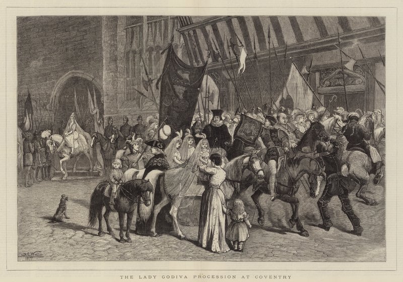 Coventry'deki Lady Godiva Alayı by Samuel Edmund Waller