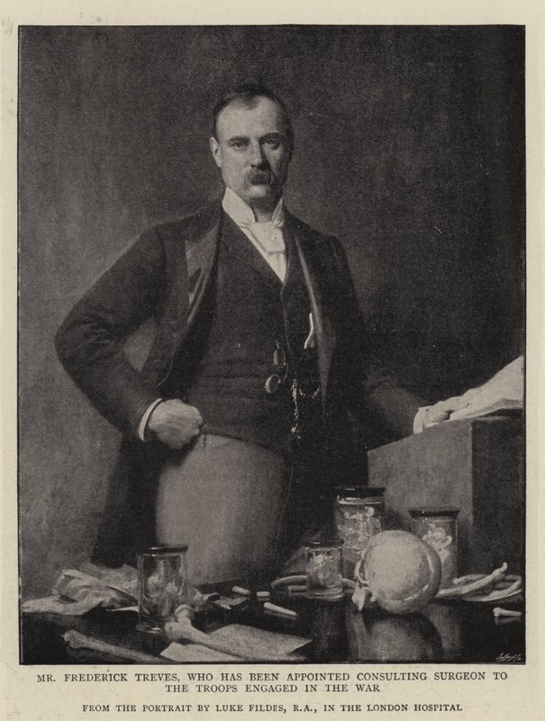 Savaşa katılan Birliklere Danışman Cerrah olarak atanan Bay Frederick Treves by Samuel Luke Fildes