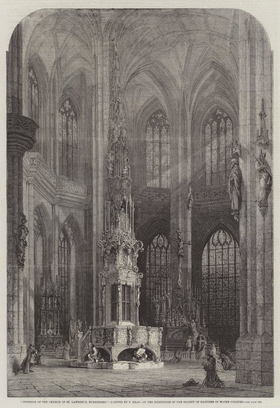 St Lawrence, Nürnberg Kilisesi'nin iç by Samuel Read