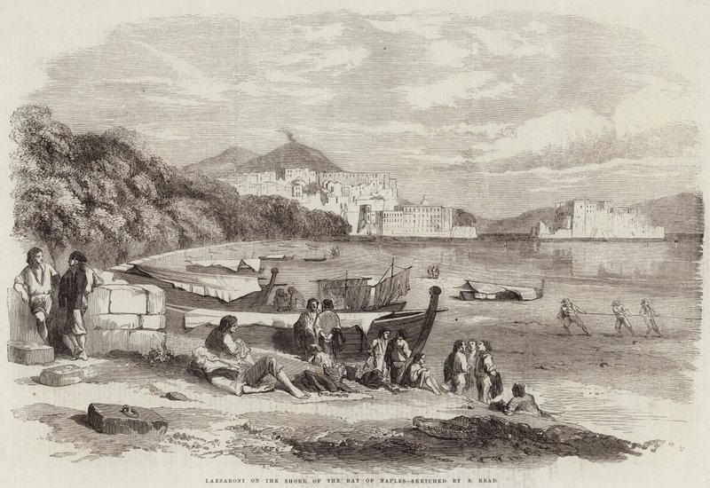 Napoli Körfezi kıyısında Lazzaroni by Samuel Read