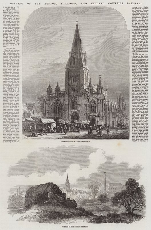 Boston, Sleaford ve Midland Vilayetler Demiryolunun Açılışı by Samuel Read