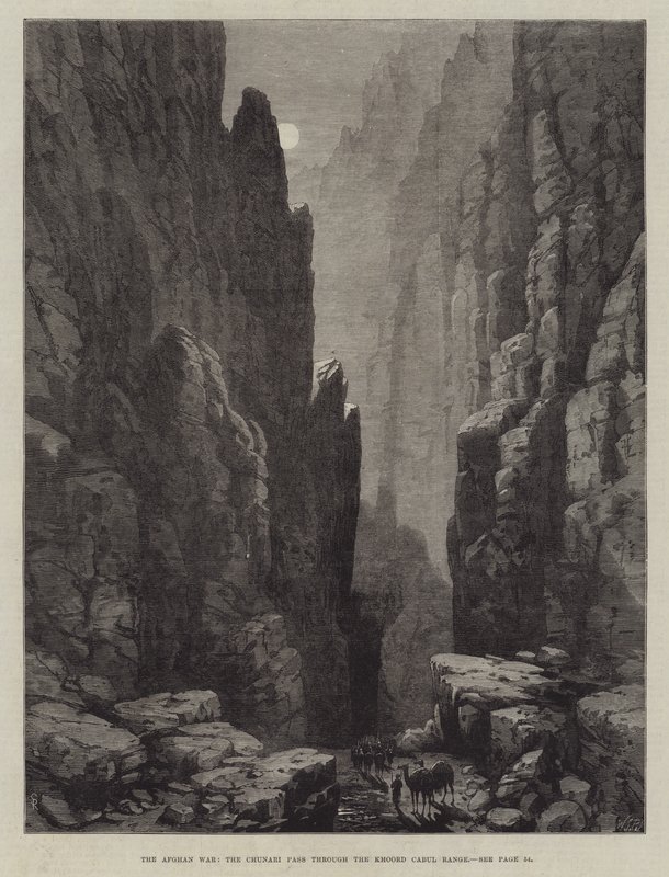 Afgan Savaşı, Chunari, Khoord Cabul Sıradağlarından Geçiyor by Samuel Read