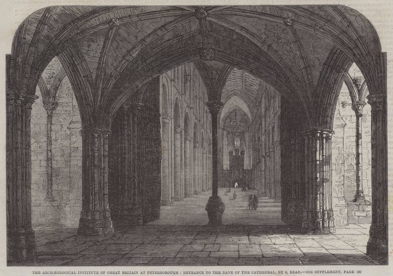 Peterborough'daki Büyük Britanya Arkeoloji Enstitüsü, Katedralin Nefinin Girişi by Samuel Read