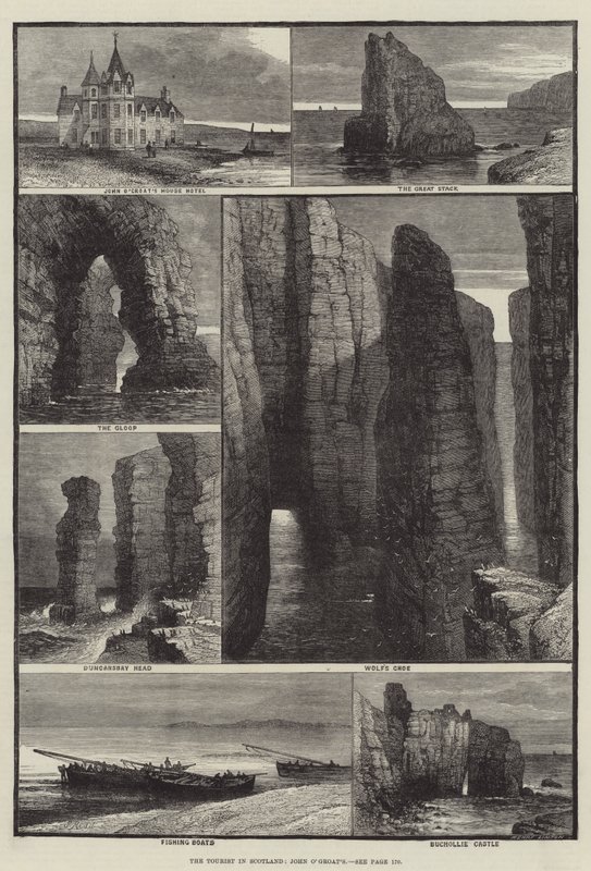 İskoçya'daki Turist, John O'Groat'ın by Samuel Read